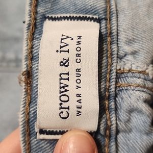 Crown and Ivy High Rise Vintage Straight Jeans